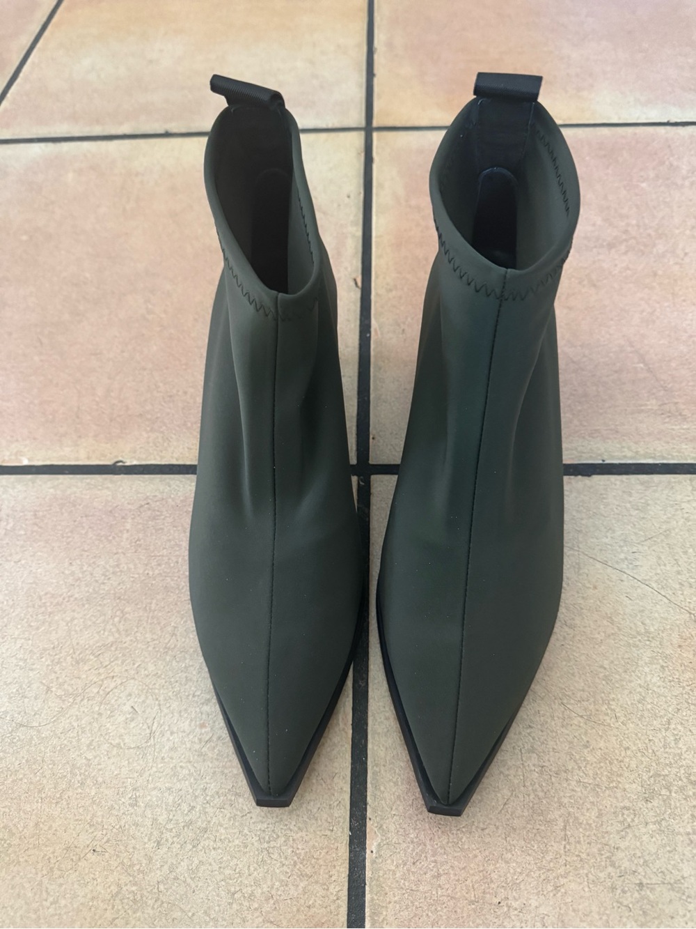 Senso Olive Green Stretch Ankle Boots